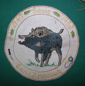 SV-Fahne-Wildschwein handgestickt