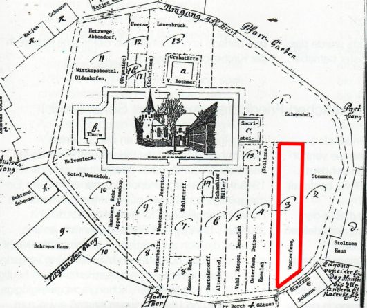 Kirche Scheeßel, Friedhofsareal Westervesede